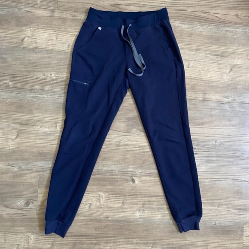 FIGS Zamora Jogger Scrub Pants‎ Womens Size Small Tall S/T Navy Blue